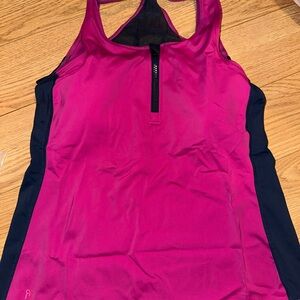 Ruby Ribbon Pink and Black Tank Top
